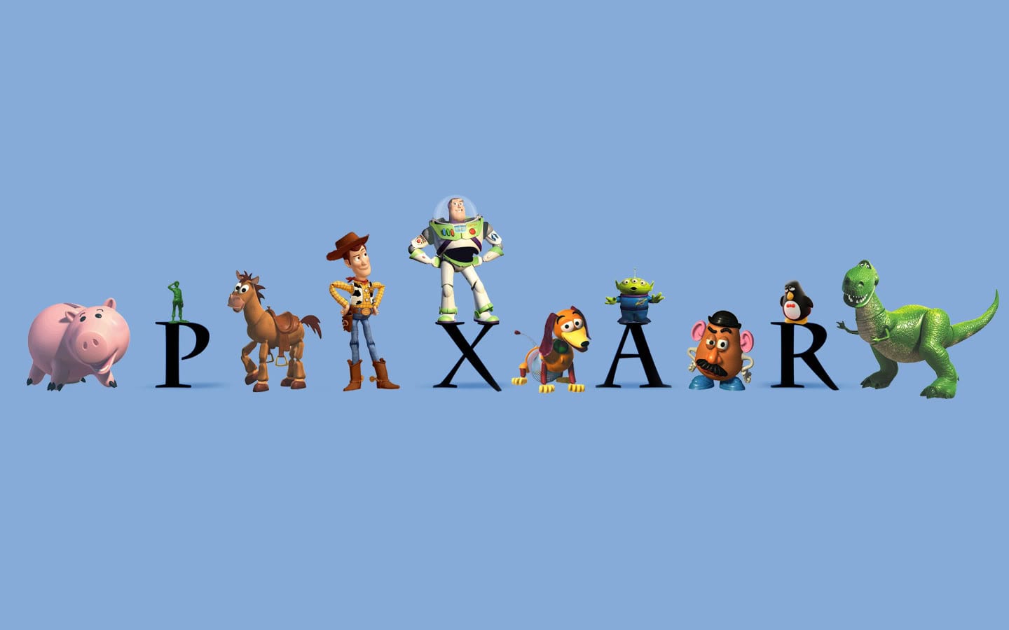 The Pixar logo is visible with various Pixar characters surrounding it.