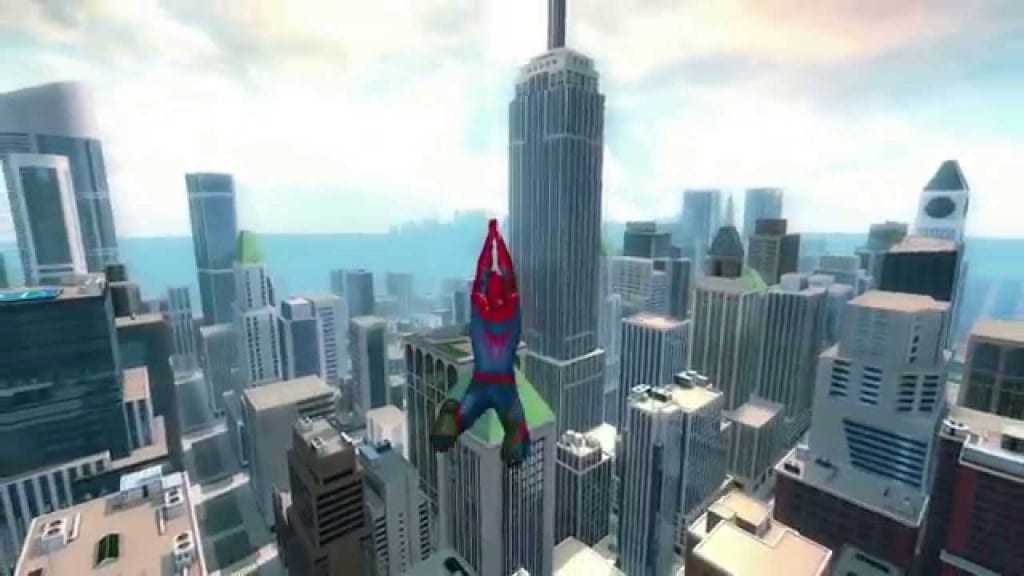 Image shows a screenshot of the video game, Spiderman 2