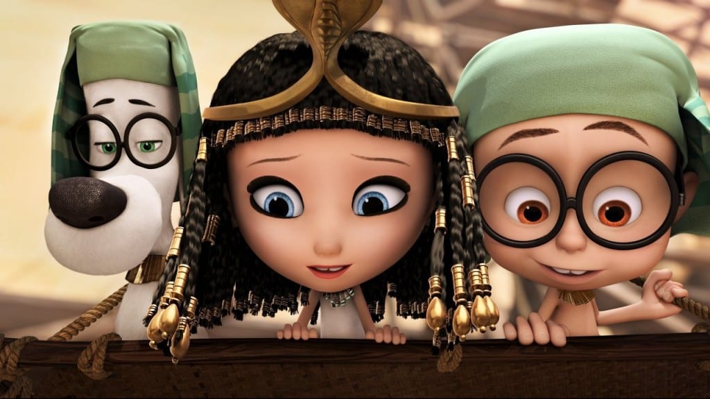 Mr Peabody, Sherman and Penny in Egyptian dress