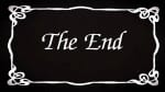 The word 'The End' printed in white on a black background.