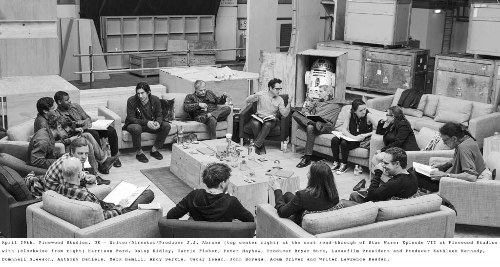 A photo of the cast for Star Wars: Episode VII